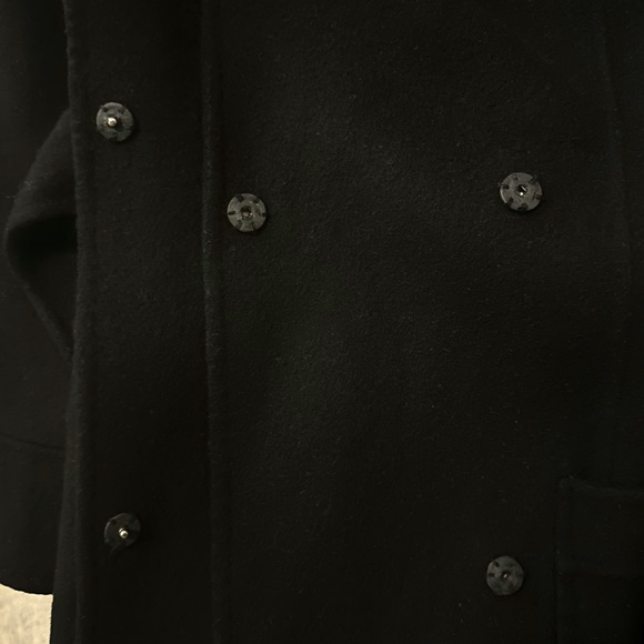 BLACK CLASSY JKE WOOL COAT - Picture 9 of 9
